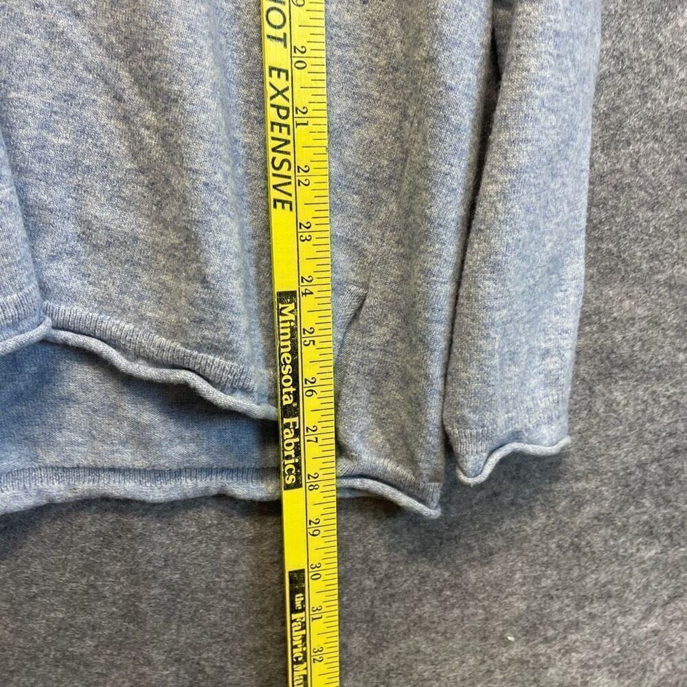 J. CREW Sweater Women's XL‎ Heather Blue V-Neck Pullover Long Sleeve Wool Blend - Picture 7 of 11